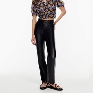 NWOT Aritzia | Melina Black Leather Pants